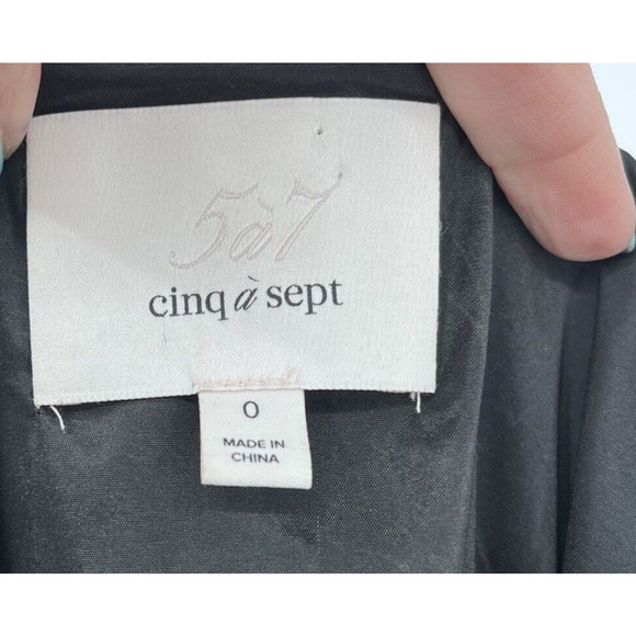 Cinq A Sept Ryder Black Velvet Mini Dress Women's Size 0 - Picture 12 of 15